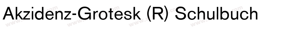 Akzidenz-Grotesk (R) Schulbuch 2 Regular字体转换